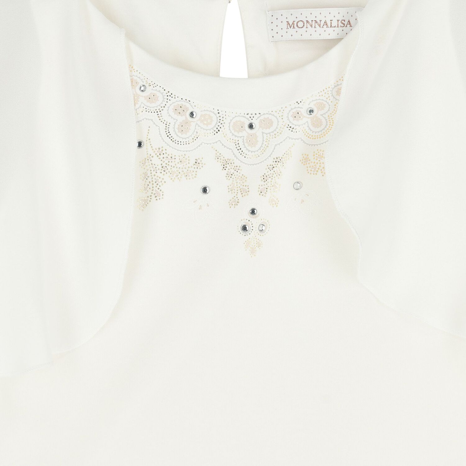 Girls Ivory & Beige Floral Skirt Set, 1, hi-res