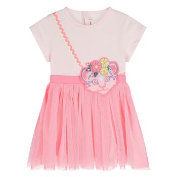 Younger Girls Pink Cat Dress