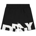 Boys Black Logo Swim Shorts, 1, hi-res