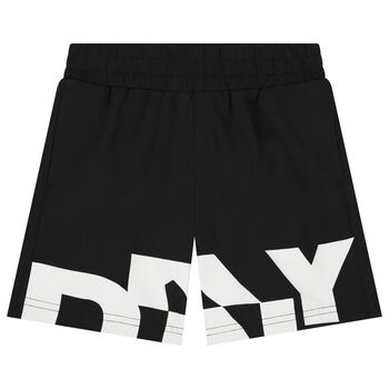 Boys Black Logo Swim Shorts