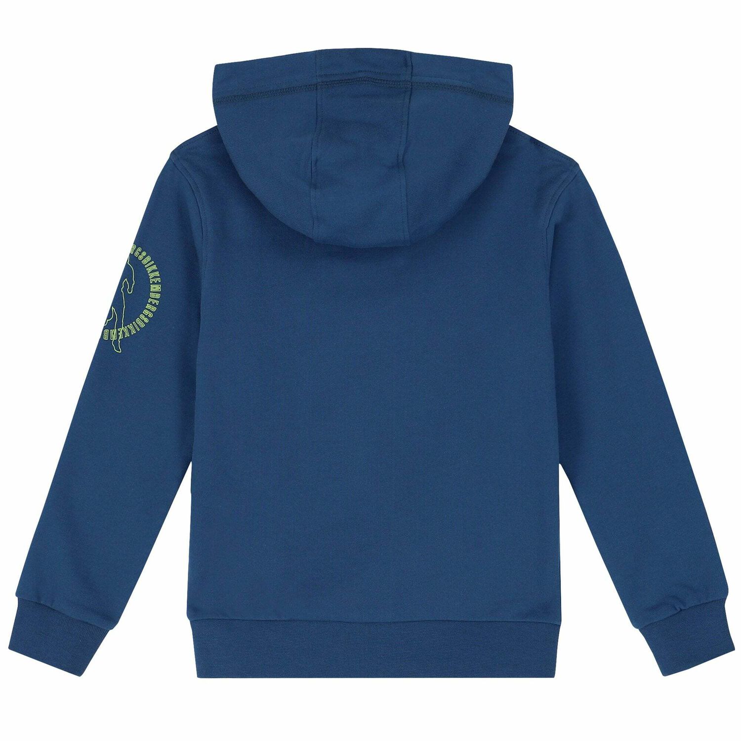 Boys Blue Hooded Jacket with Zip, 1, hi-res