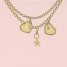 Younger Girls Pink Necklace Logo Dress, 2, hi-res