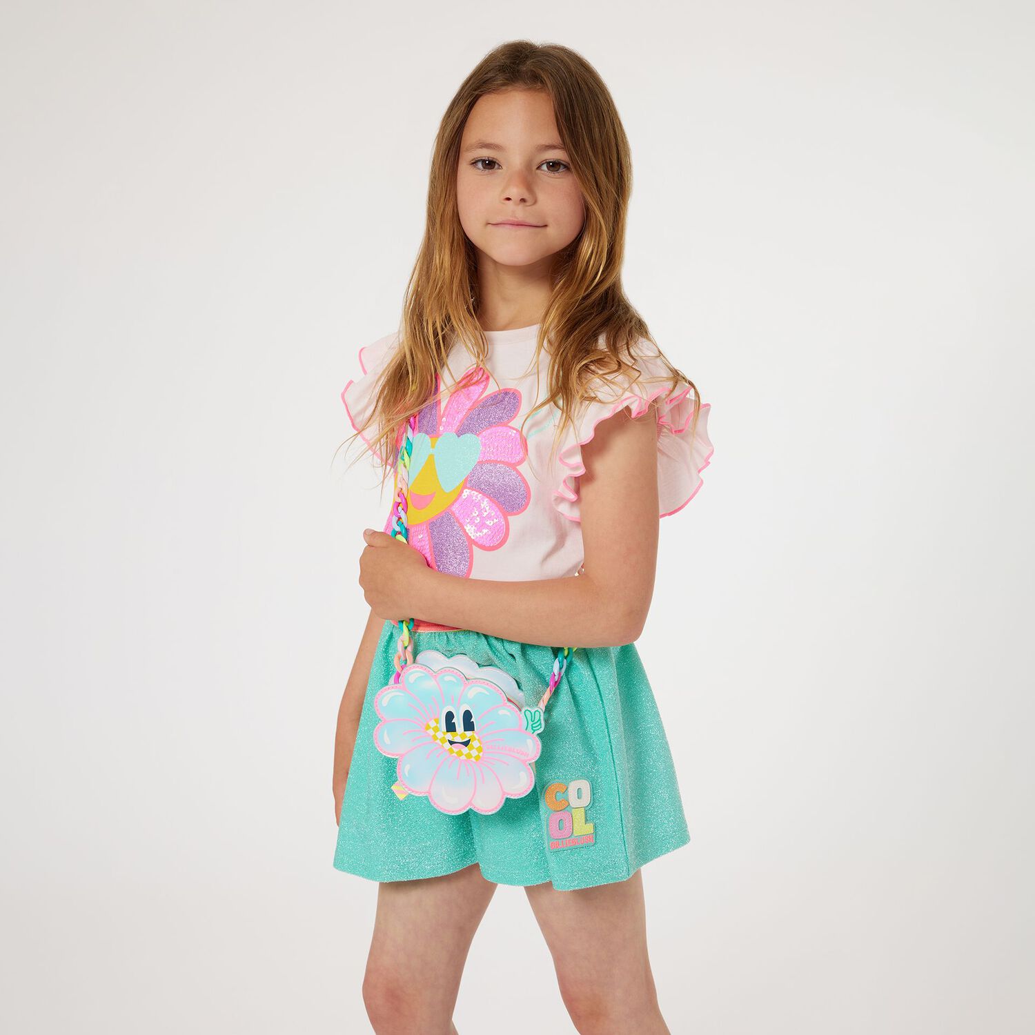 Girls Pink Flower T-Shirt, 1, hi-res