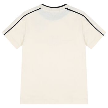 Boys Beige Logo T-Shirt