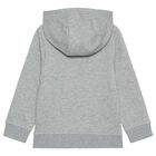Boys Grey Logo Hooded Top, 3, hi-res