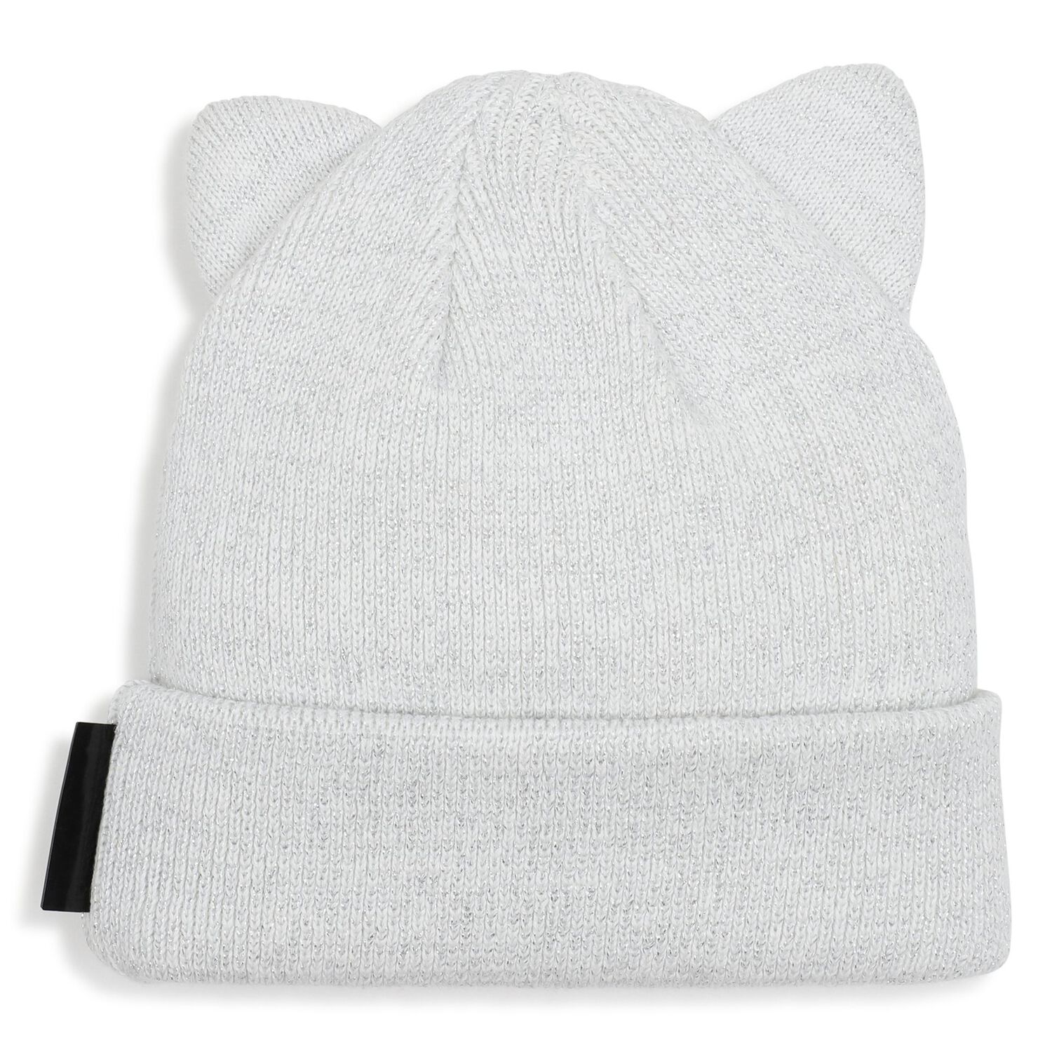 Baby Girls Grey Choupette Knitted Hat, 1, hi-res