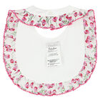 Baby Girls Ivory Floral Bib, 1, hi-res