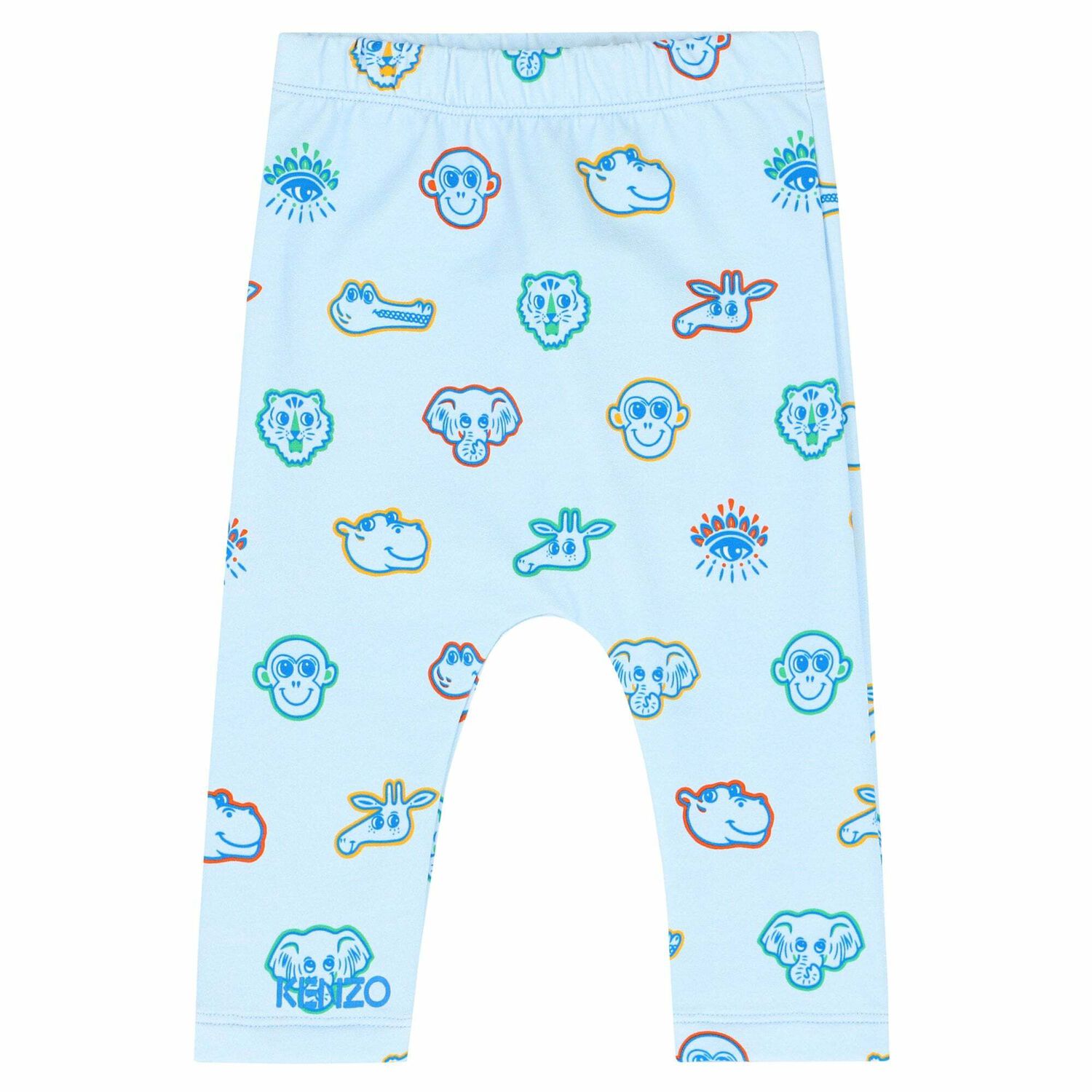 Baby Boys Blue Animal Joggers, 1, hi-res