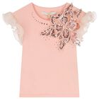 Girls Pink Embellished Sequin Skirt Set, 1, hi-res
