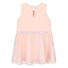 Younger Girls Pink Logo Sleeveless Dress, 1, hi-res