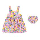 Younger Girls Multi-Coloured Floral Dress Set, 3, hi-res