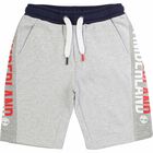 Boys Grey Logo Shorts, 1, hi-res