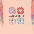 Girls Pink Flower Logo Dress, 1, hi-res