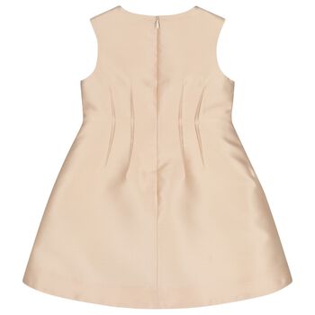 Girls Beige Satin Dress Skirt