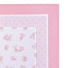 Baby Girls White & Pink Muslin Swaddles ( 3-Pack ), 2, hi-res