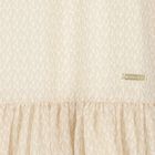 Girls Beige Logo Sleeveless Dress, 1, hi-res