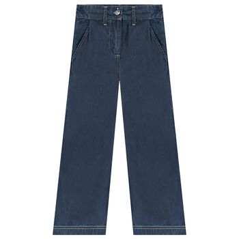 Girls Blue Logo Trousers