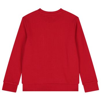 Boys Red Teddy Bear Sweatshirt
