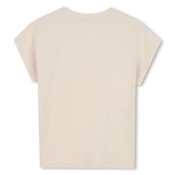 Girls Beige Logo T-Shirt