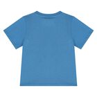 Younger Boys Blue Logo T-Shirt, 1, hi-res