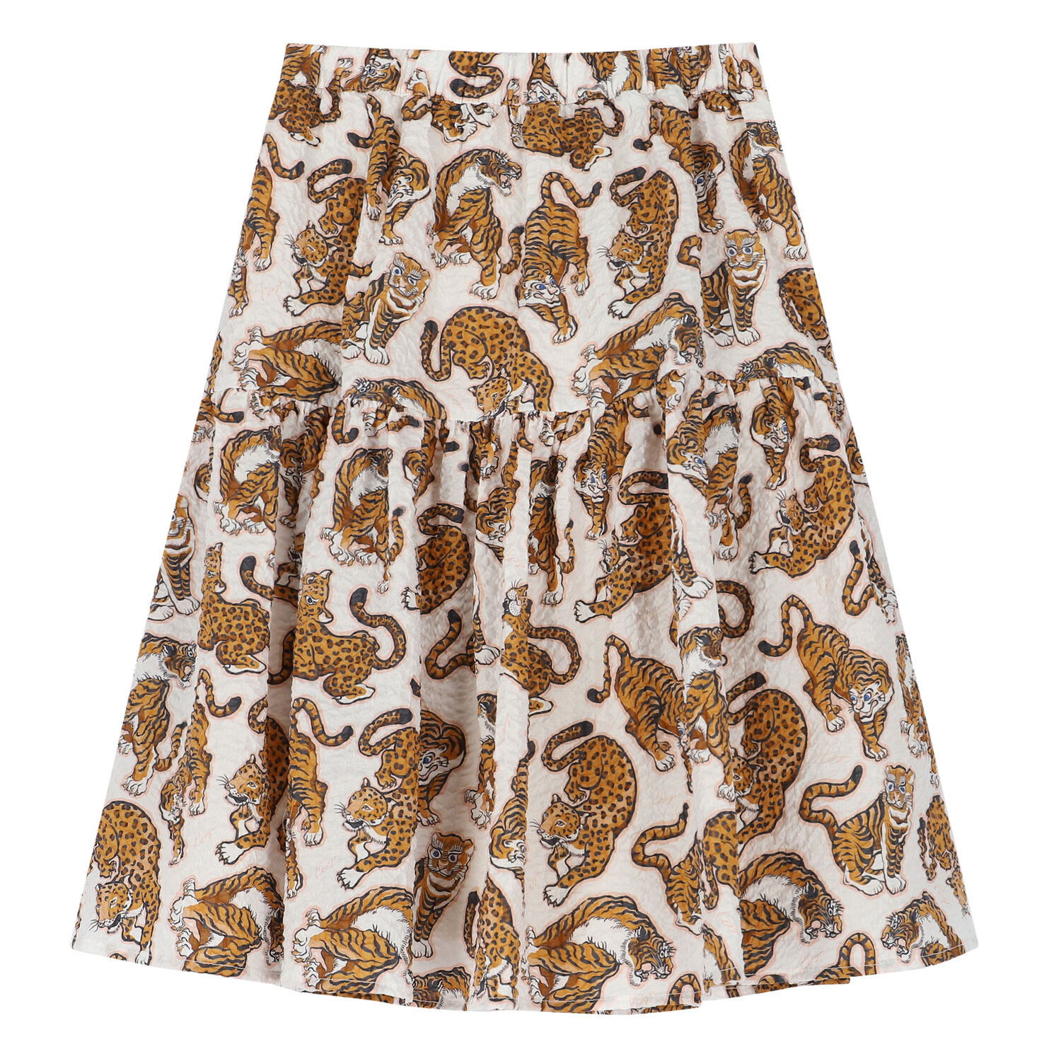 Girls Ivory Tiger Skirt, 1, hi-res
