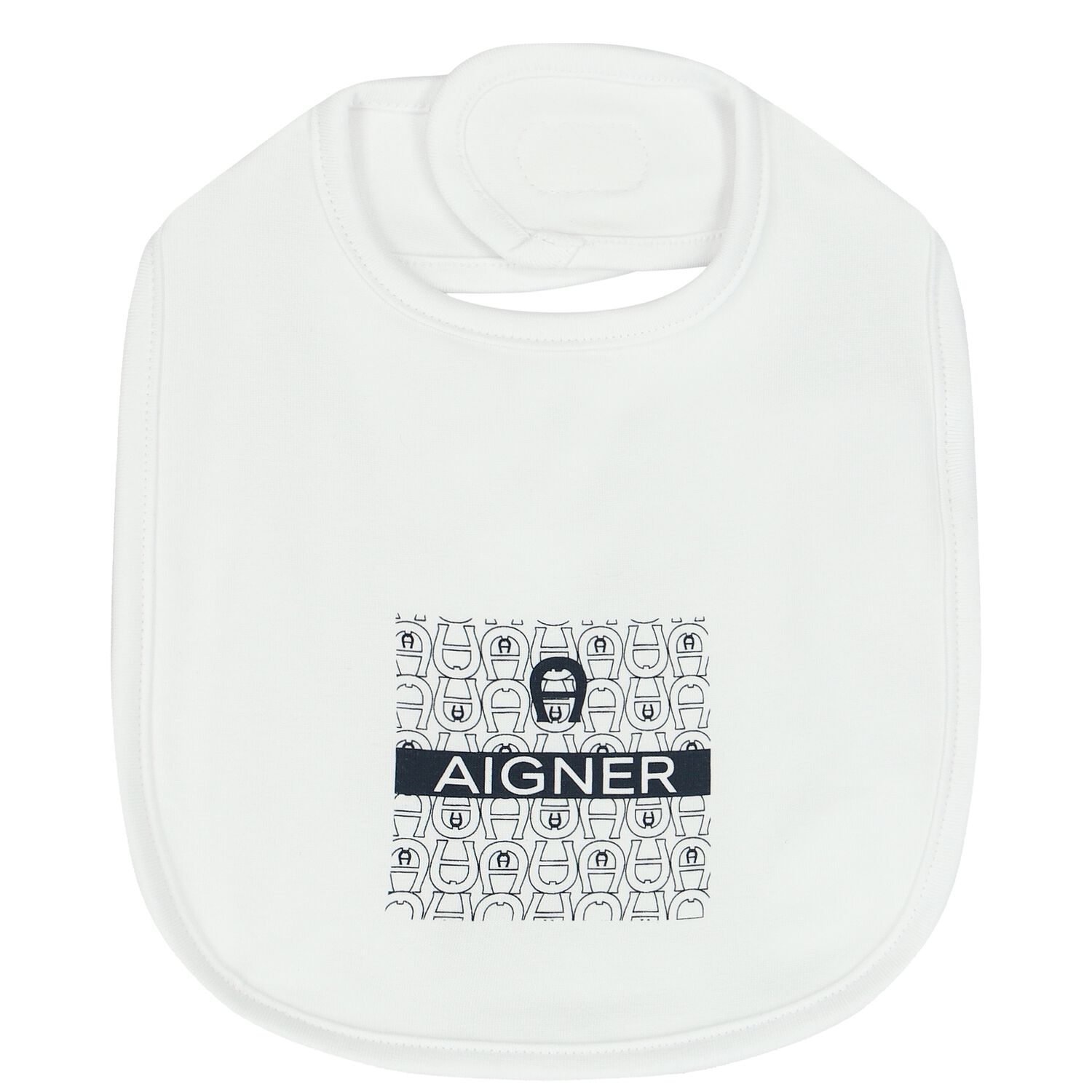 Baby Boys White Logo Bib, 2, hi-res image number null