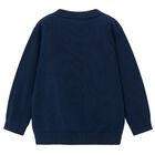 Boys Navy Blue Knitted Jumper, 3, hi-res