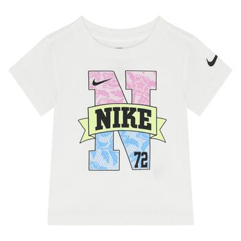 Younger Girls White Logo T-Shirt