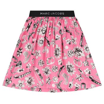 Girls Pink Logo Skirt