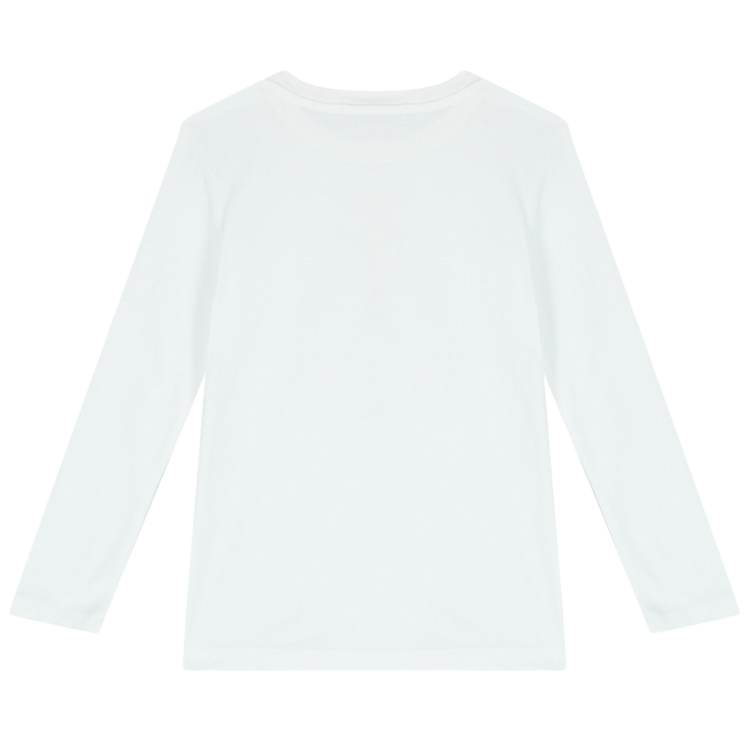 Boys White Logo Long Sleeve Top, 2, hi-res image number null