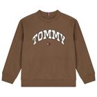 Boys Brown Logo Sweatshirt, 2, hi-res