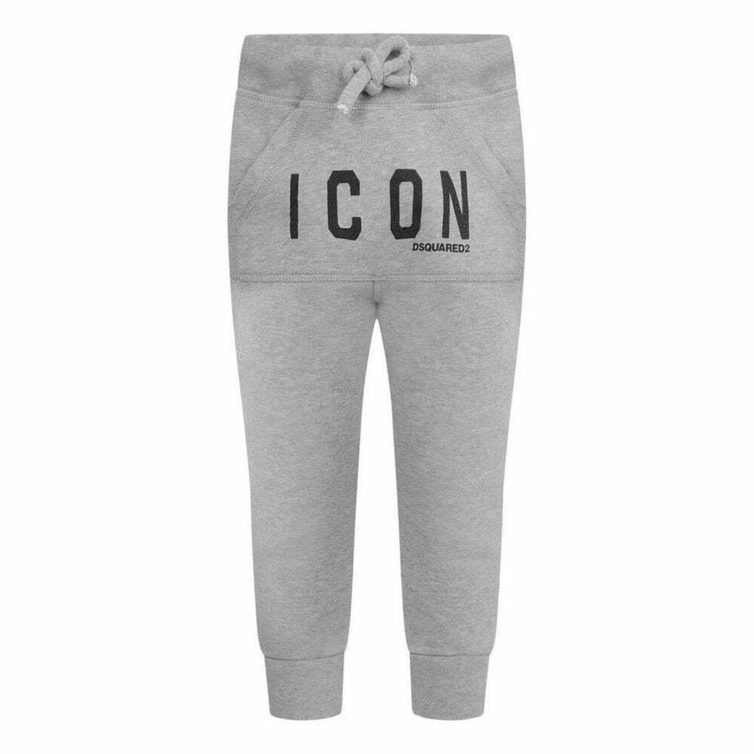 Boys Grey Icon Joggers, 1, hi-res