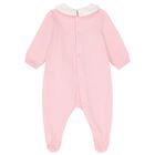 Baby Girls Pink & White Teddy Bear Logo Babygrow Gift Set, 4, hi-res