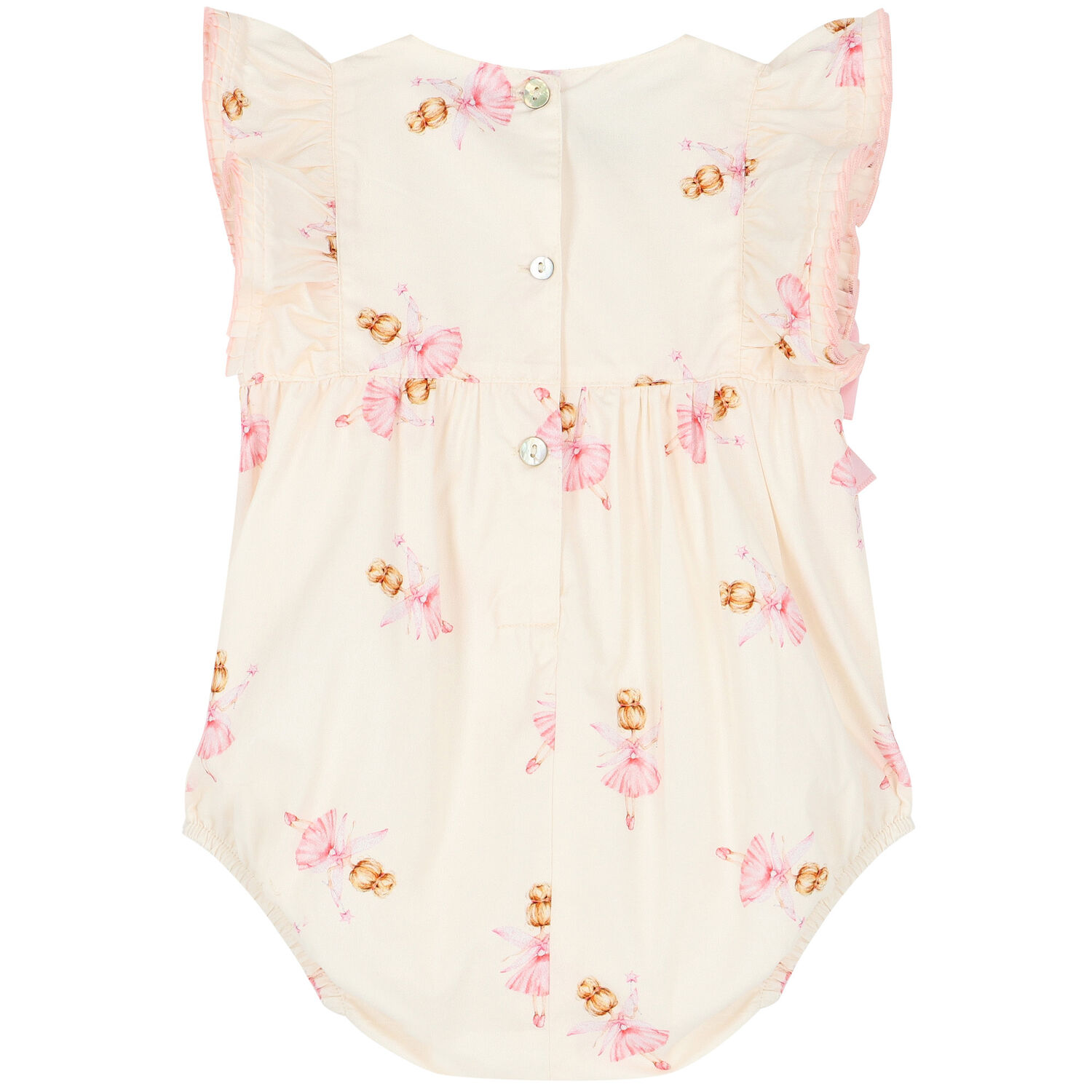 Baby Girls Ivory & Pink Ballerina Shortie, 1, hi-res