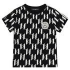 Boys Black & White Logo T-Shirt, 1, hi-res