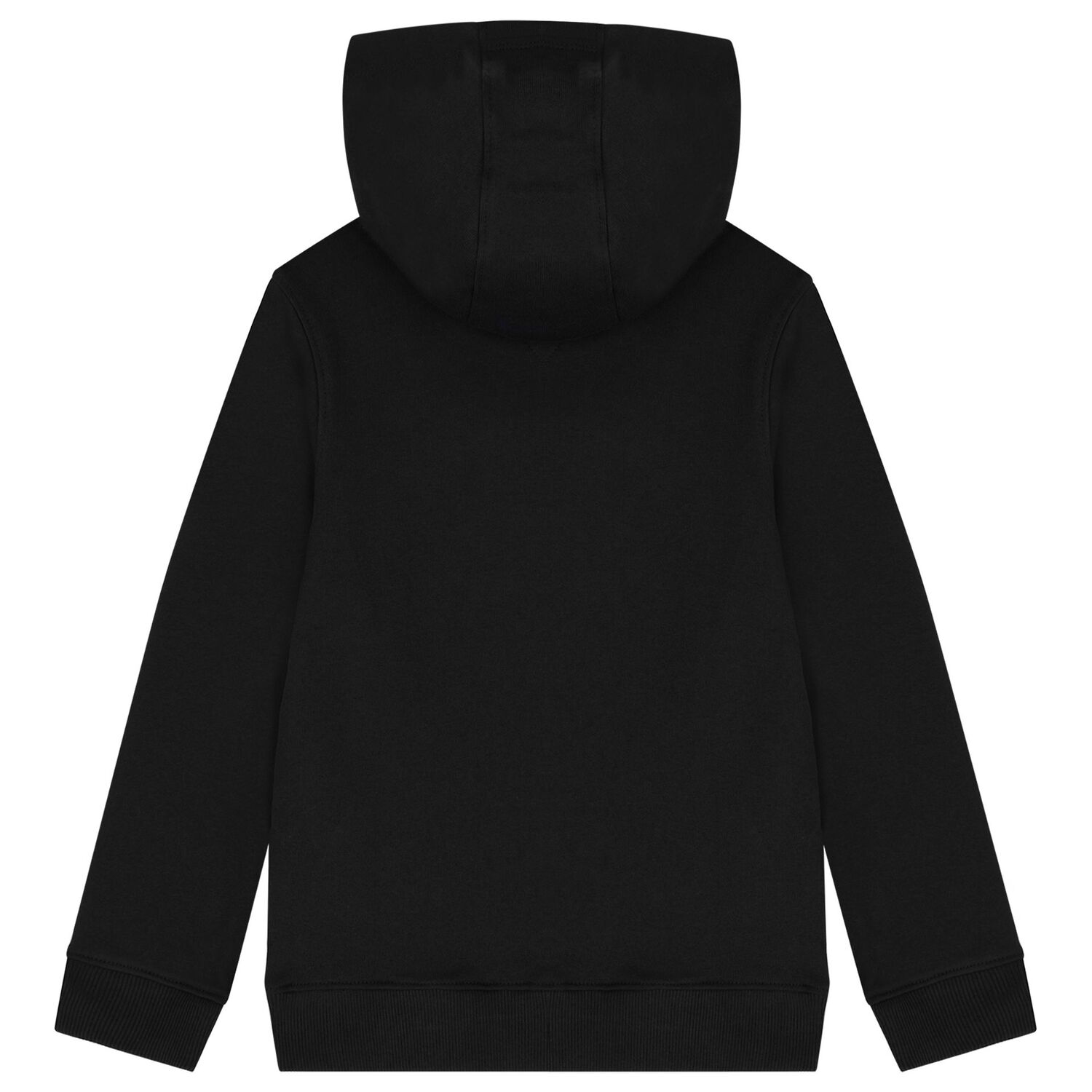 Boys Black Logo Hooded Top, 1, hi-res