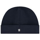Baby Boys Navy Blue Logo Hat, 3, hi-res