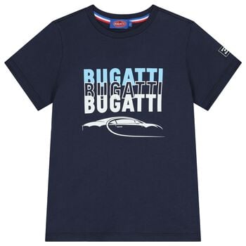 Boys Navy Blue Logo T-Shirt