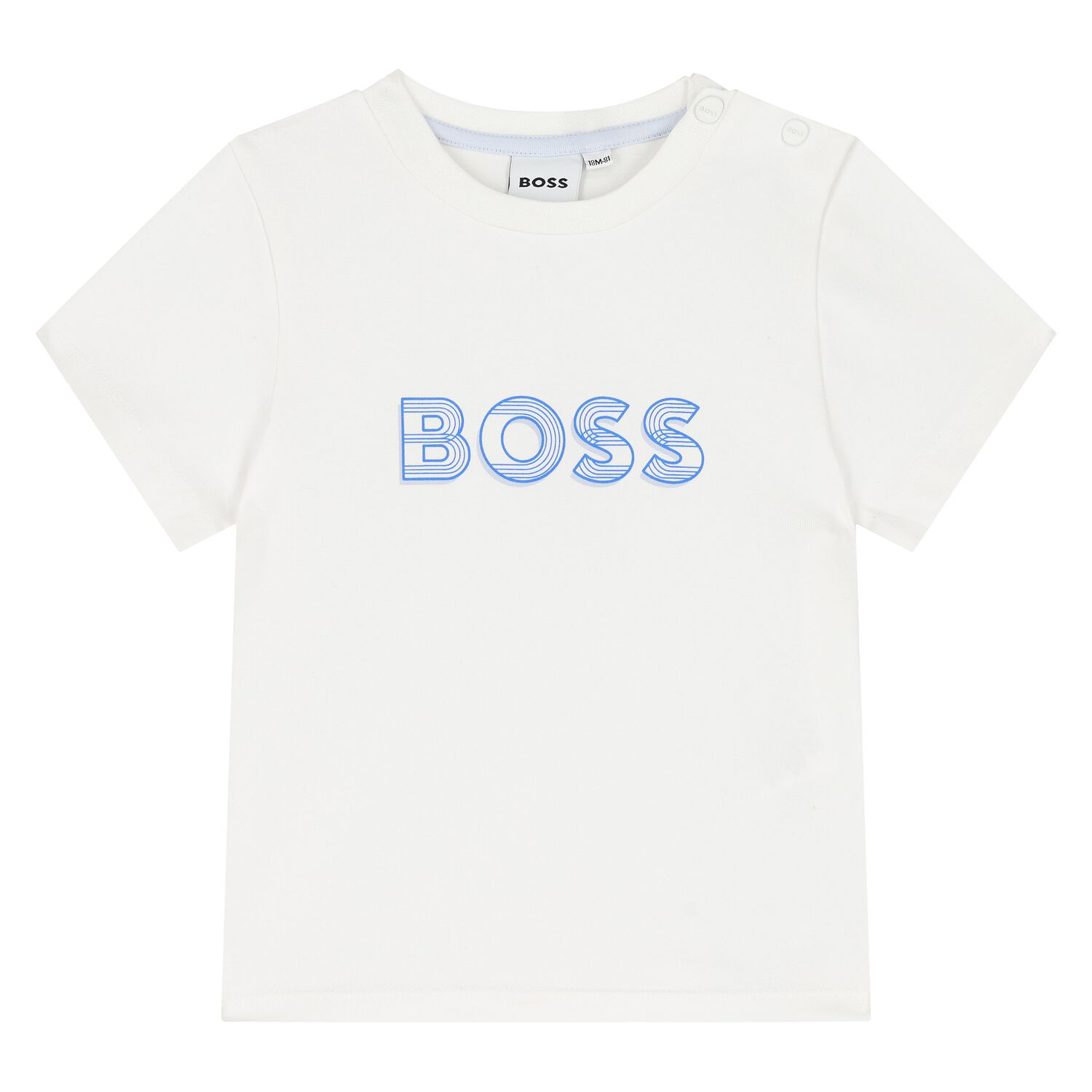 Baby Boys White Logo T-Shirt, 1, hi-res