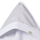 White  & Grey Hooded Towel, 1, hi-res