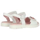 Girls White Butterfly Sandals, 1, hi-res