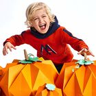 Boys Orange & Navy Logo Tracksuit, 1, hi-res