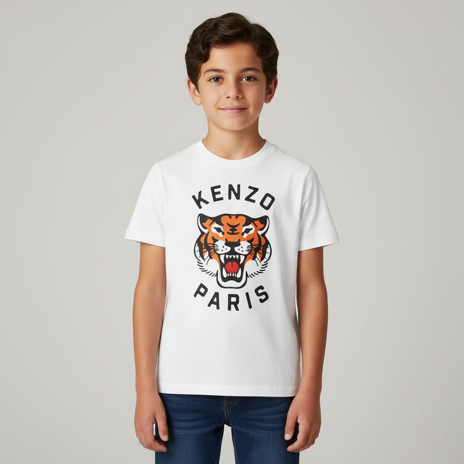 Ivory Tiger Logo T-Shirt, 1, hi-res image number null