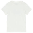 Boys White Logo T-Shirt, 1, hi-res