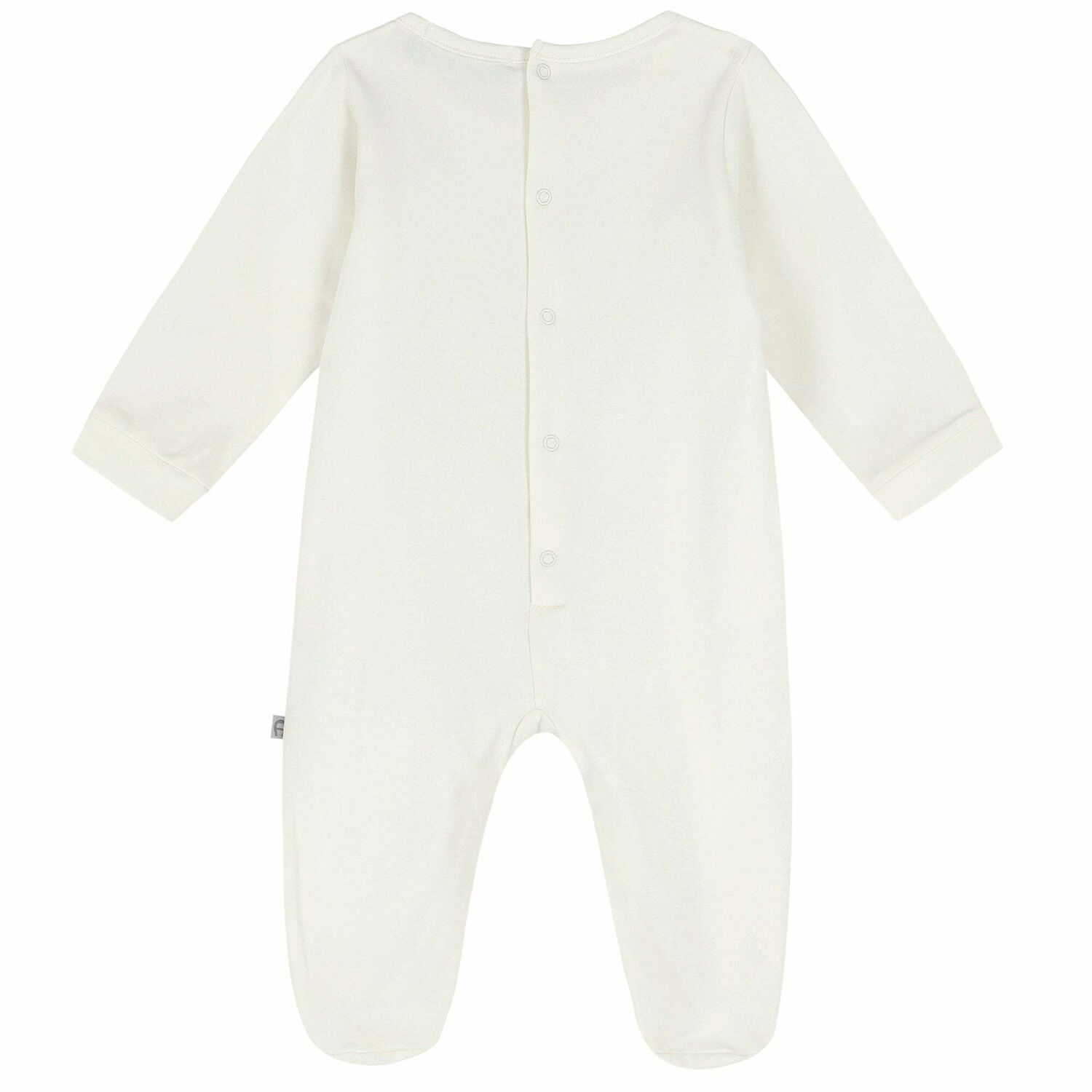 Ivory & Gold Logo Babygrow, 3, hi-res