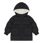 Baby Boys Black Logo Padded Puffer Jacket, 1, hi-res