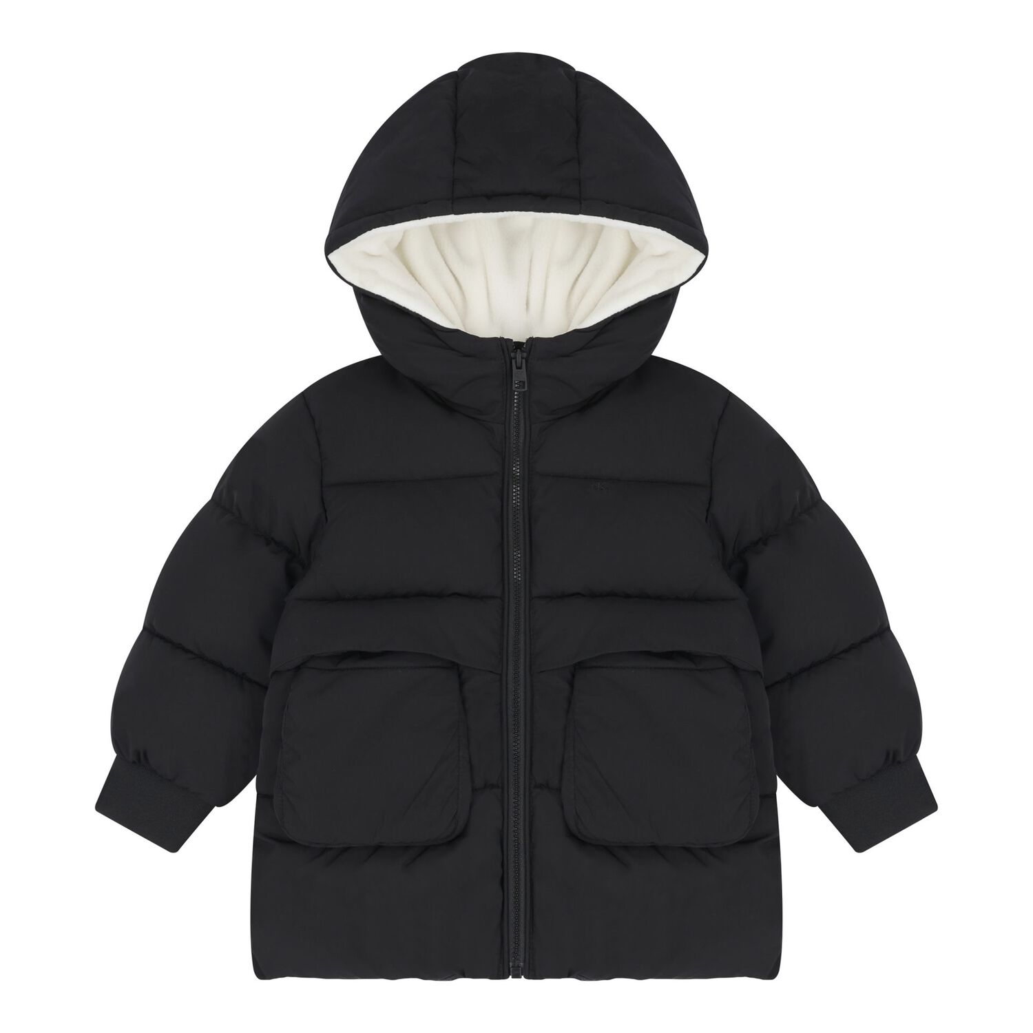 Baby Boys Black Logo Padded Puffer Jacket, 1, hi-res