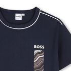 Boys Navy Blue Logo T-Shirt, 2, hi-res