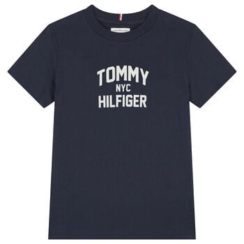 Boys Navy Blue Logo T-Shirt