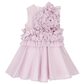 Girls Lilac Ruffle Dress